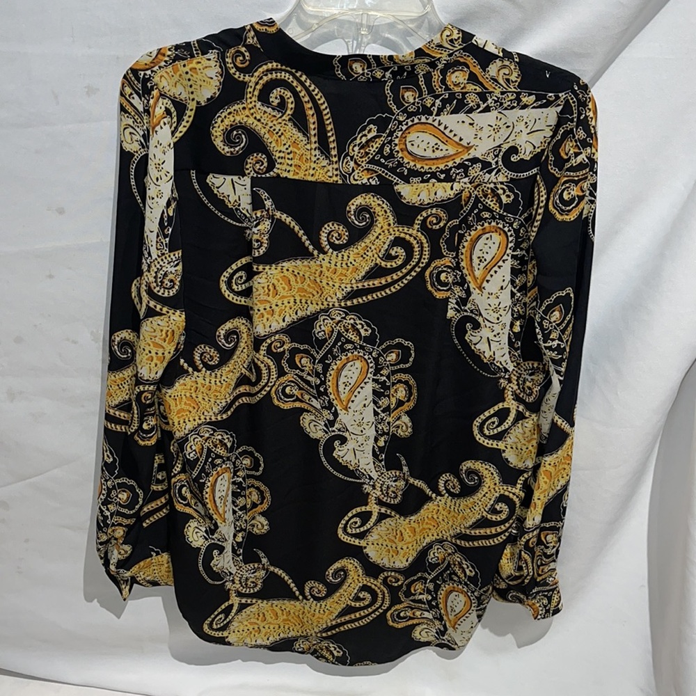 New Guess Marciano printed Gold long sleeves 0 XS - Picture 6 of 9